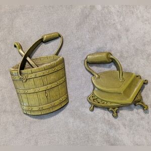 Sexton Hoda 2 Pcs Cast Metal Kitchen Wall Art Green 1966
